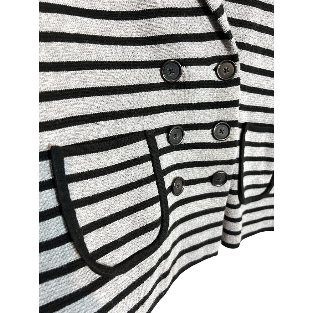 Loft Striped Knit Double Breasted Blazer - Size Small Secretary Officewear - Picture 3 of 6
